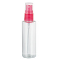 15ml botella de spray rosa de plástico transparente con tapa transparente